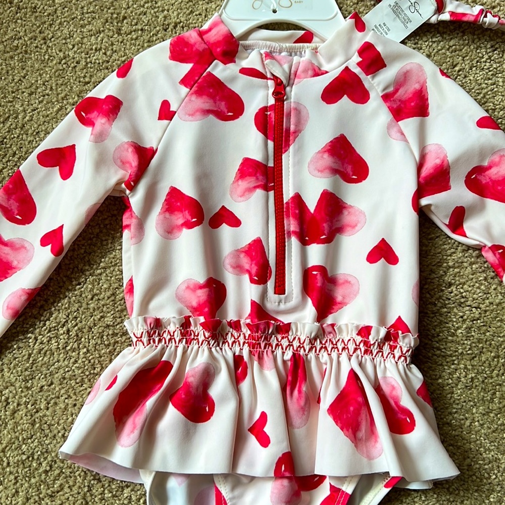 NWT Jessica Simpson Baby UPF 50+ swimsuit set | 24 months